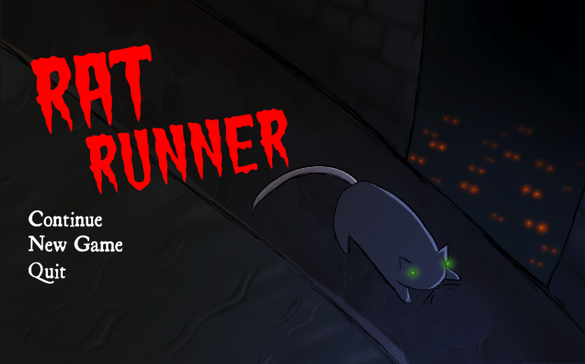 Screenshot of the main menu for Rat Runner